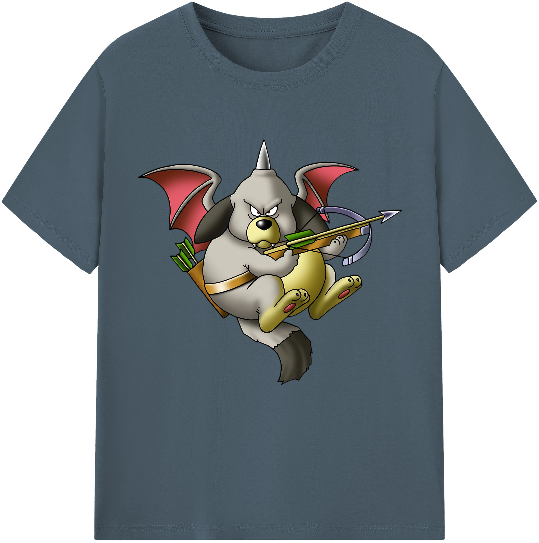 （画像用） ドラゴンクエスト Doragon Kuesuto Dragon Quest 綿100％半袖Tシャツ（フロントプリント）